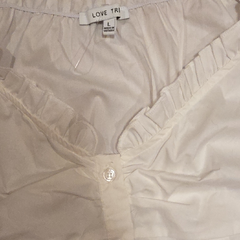 Love Tree Cream Ruffled Blouse - Picture 3 of 5